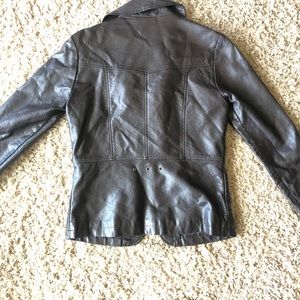 Brown leather jacket